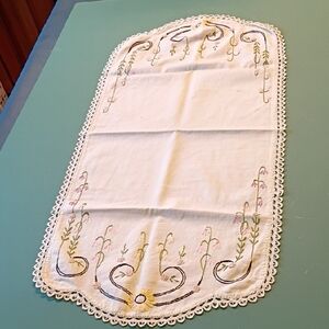 Charming Floral Embroidered Table Runner